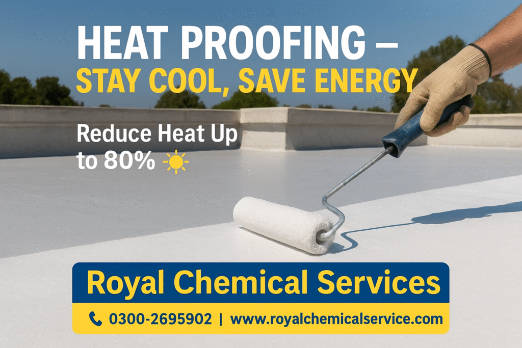 Heat Proofing Services in Karachi Cool Roof Coating