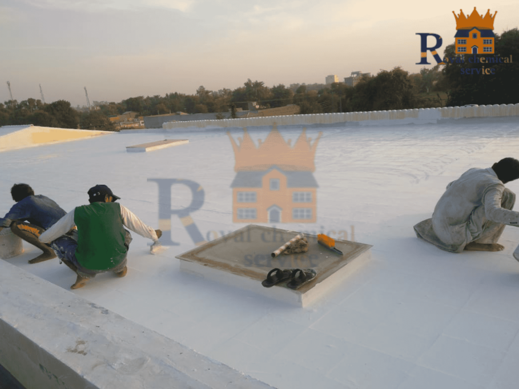 Aqua Seal coating protecting roof from rain leakage