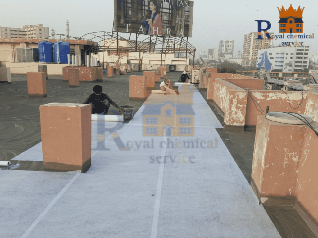 Two-component waterproof system used in industrial site